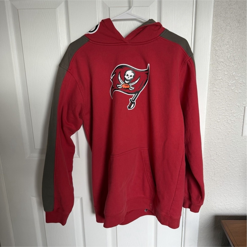 Reebok Tampa Bay Buccaneers NFL Sweatshirt Hoodie Red Gray XL